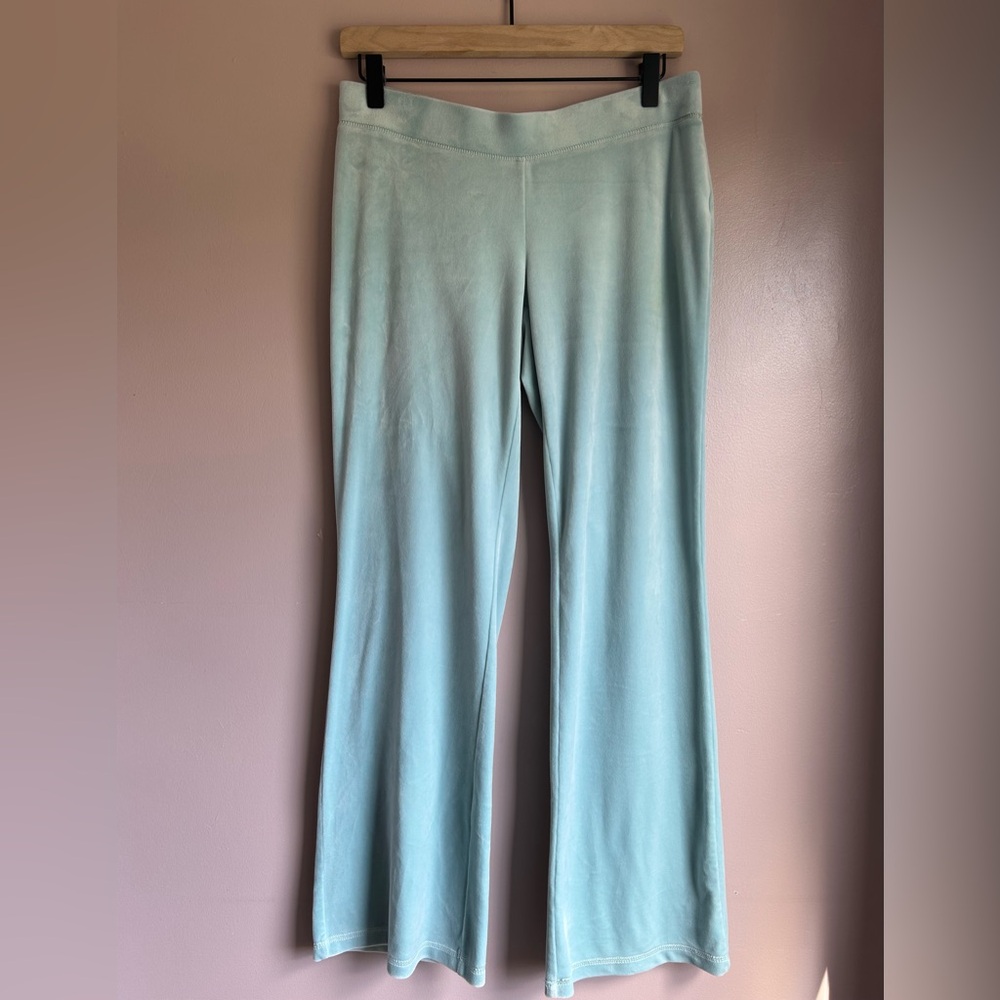 Y2K Juicy Couture Velour Track Pants Light Blue Size Medium